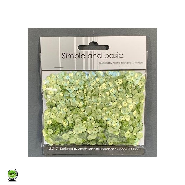Simple and Basic SBS117 - Pailletter lime grn