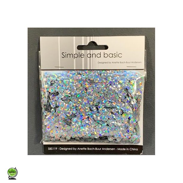 Simple and Basic SBS119 - Pailletter holografisk slv