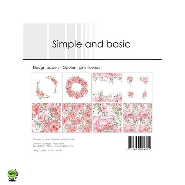 Simple and Basic SBP532 - Opulent pink flowers