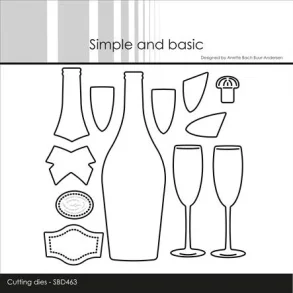 Simple and Basic SBD463 - Dies Champagne Bottle