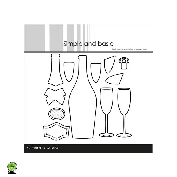 Simple and Basic SBD463 - Dies Champagne Bottle