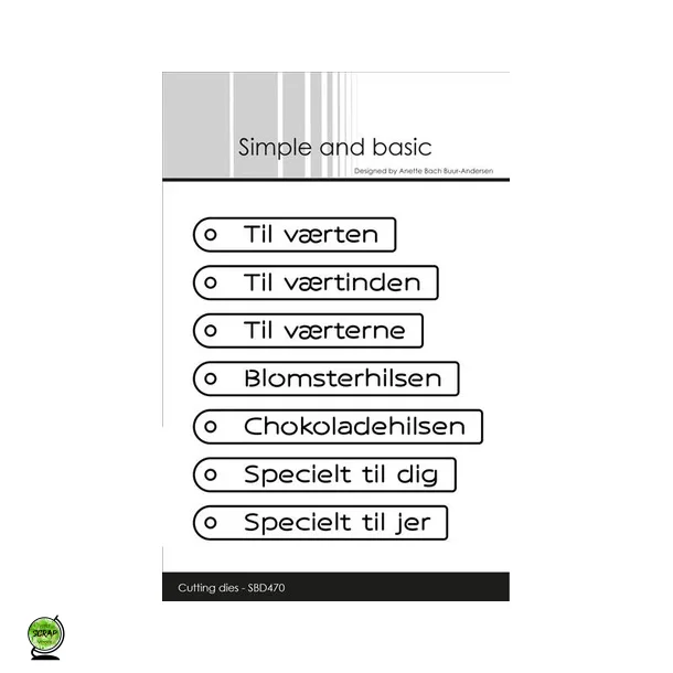 Simple and Basic SBD470 - Dies Danish Tag Texts 1