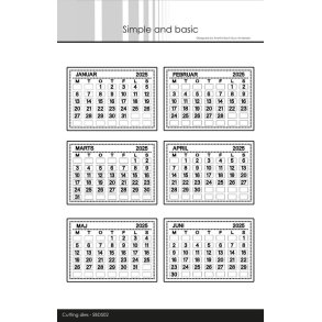 Simple and Basic SBD502 - Dies Calender tabs jan-juni dansk
