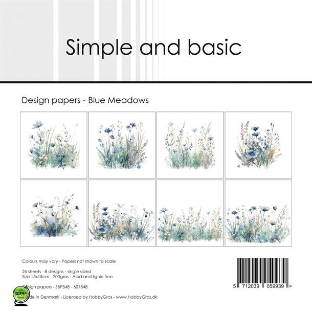 Simple and Basic SBP548 - Blue meadows 15x15 cm