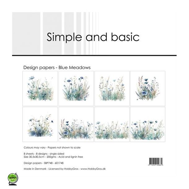 Simple and Basic SBP748 - Blue meadows 30,5x30,5 cm