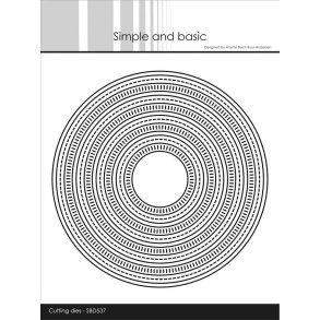 Simple and Basic SBD537 - Dies Combi striped frames circle
