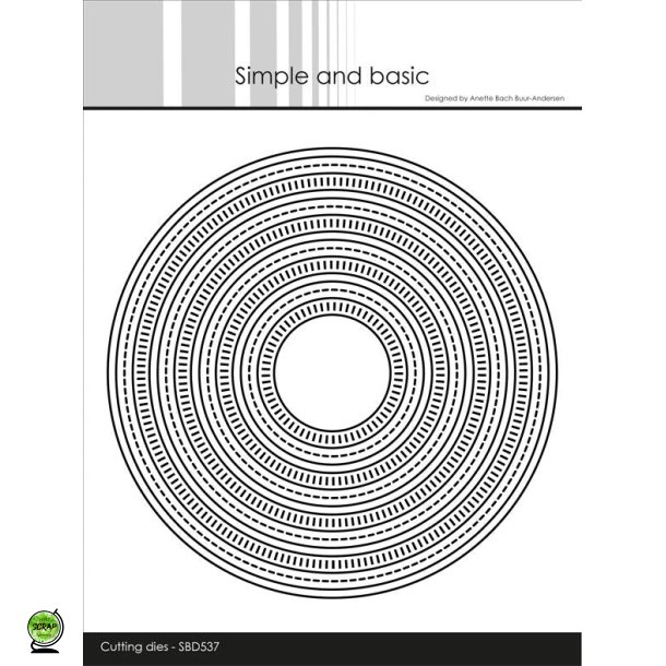 Simple and Basic SBD537 - Dies Combi striped frames circle