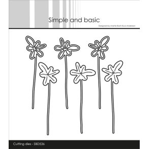 Simple and Basic SBD536 - Dies Funky flowers 2