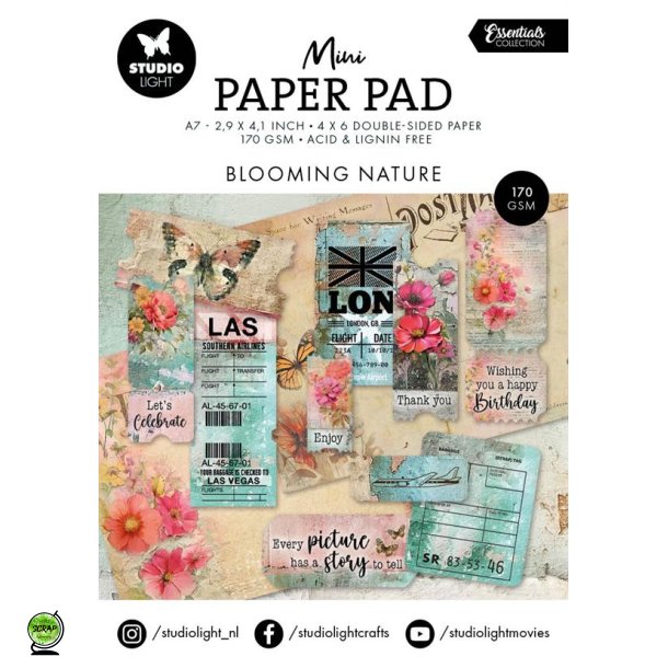 Studio Light SL-ES-DPP303 - Mini paper pad A7 Blooming Nature