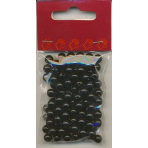 Voksperler 3 mm sort