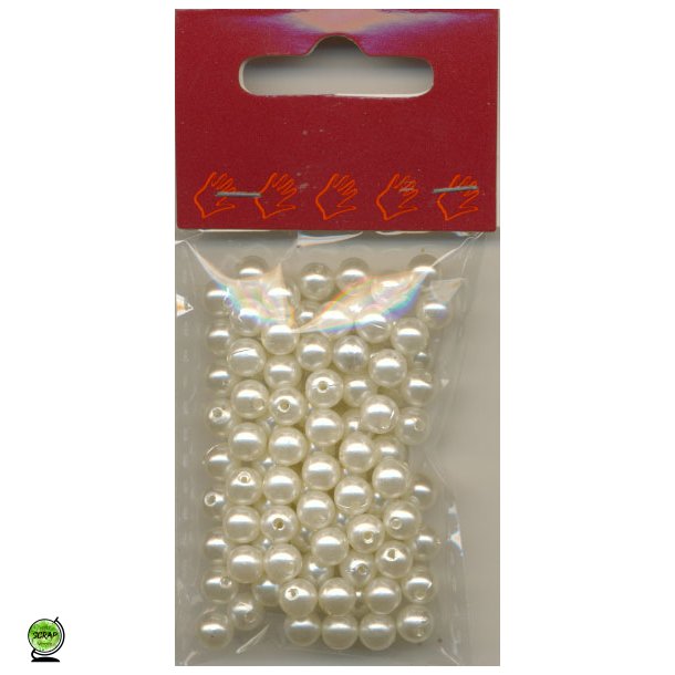Voksperler 4 mm hvid