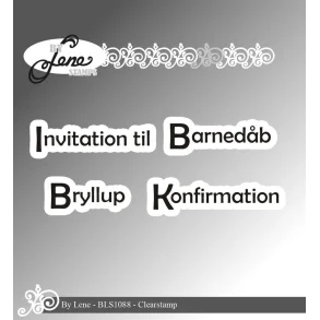By Lene BLS1088 - Stempel danske tekster