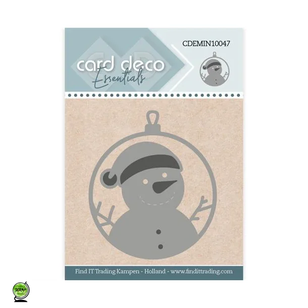 Card Deco CDEMIN 10047 - Dies Julekugle med snemand