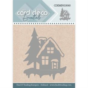 Card Deco CDEMIN10060 - Dies Hus med grantr