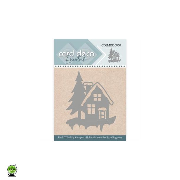 Card Deco CDEMIN10060 - Dies Hus med grantr