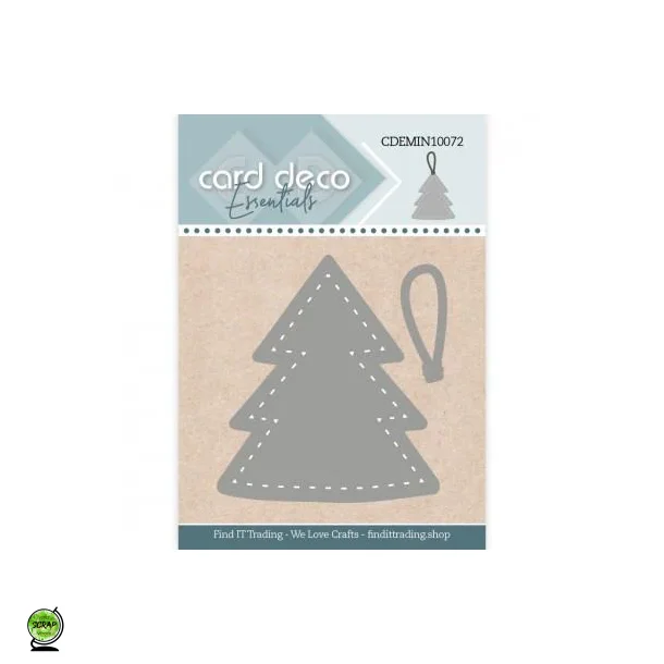 Card Deco CDEMIN10072 - Dies Juletr med snor