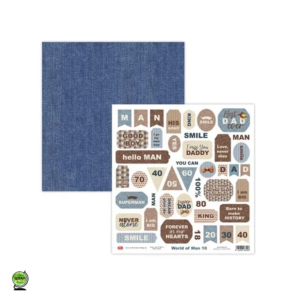 Craft &amp; You paper CP-WM10 - world of man 10 30,5*30,5 cm