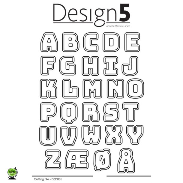Design5 D5D001 - Dies Alfabet med skygger