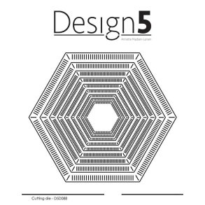 Design5 D5D088 - Dies Hexagonframe stribes