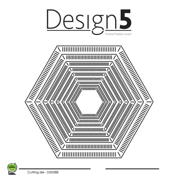 Design5 D5D088 - Dies Hexagonframe stribes