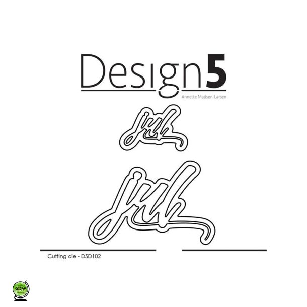 Design5 D5D102 - Dies Tekst jul med skygge