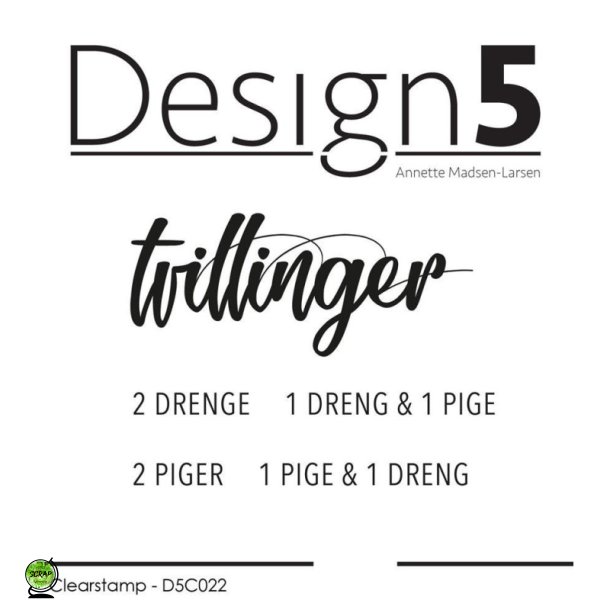 Design5 D5C022 - Stempel "tvillinger"