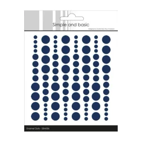 Simple and Basic SBA006 - Enamel dots dark blue