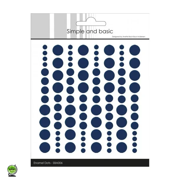 Simple and Basic SBA006 - Enamel dots dark blue