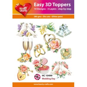 Hearty Craft HC10499 - Easy 3D Toppers Wedding Day