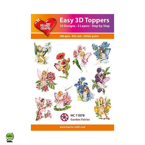 Hearty Craft HC11878 - Easy 3D Toppers feer og blomster