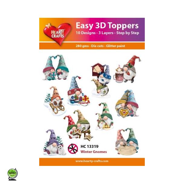Hearty Craft HC13319 - Easy 3D Toppers Winther Gnomes