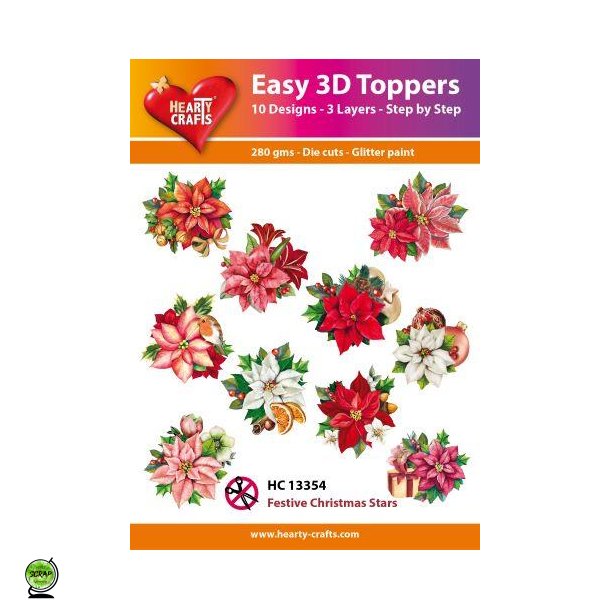 Hearty Craft HC13354 - Easy 3D Toppers Festive Christmas Starts