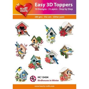 Hearty Craft HC13434 - Easy 3D Toppers Birdhouses in winther 
