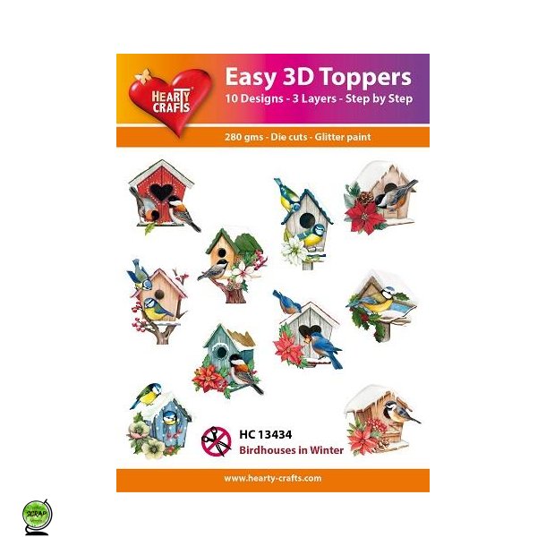 Hearty Craft HC13434 - Easy 3D Toppers Birdhouses in winther 