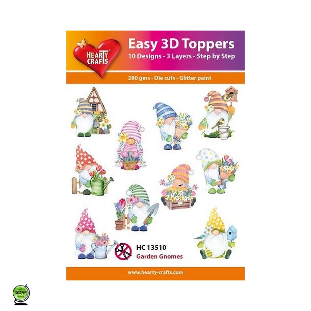 Hearty Craft HC13510 - Easy 3D Toppers Garden Gnomes
