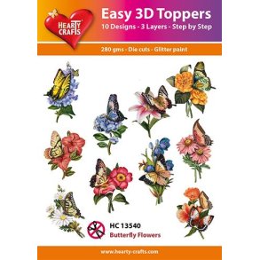 Hearty Craft HC13540 - Easy 3D Topers Butterfly Flowers