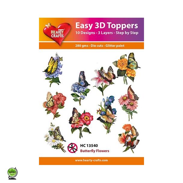 Hearty Craft HC13540 - Easy 3D Topers Butterfly Flowers