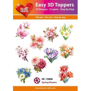 Hearty Craft HC13806 - Easy 3D Toppers Spring flowers
