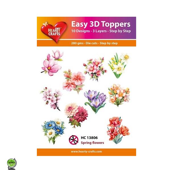 Hearty Craft HC13806 - Easy 3D Toppers Spring flowers