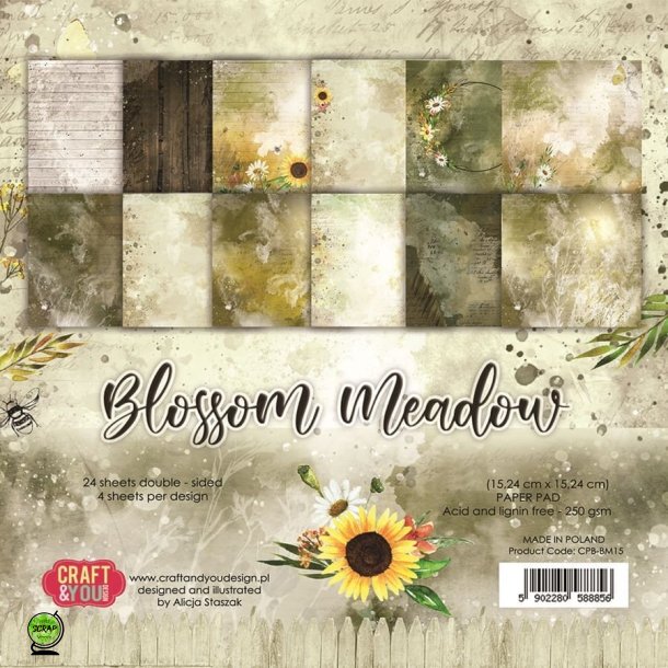 Craft &amp; You CPB-BM15 - Blossom Meadow 15*15 cm