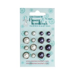 Leane Creatief 72.4827 - Flower Fiam Brads hvid/gr