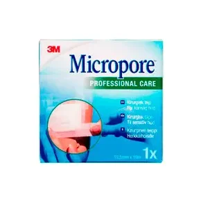 3M micropore tape 12,5mmx10m hvid