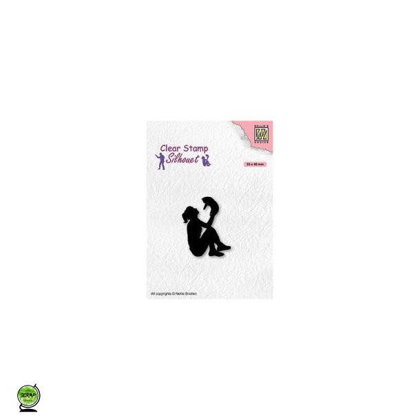 Nellie Snellen SIL090 - stempel pige med kat