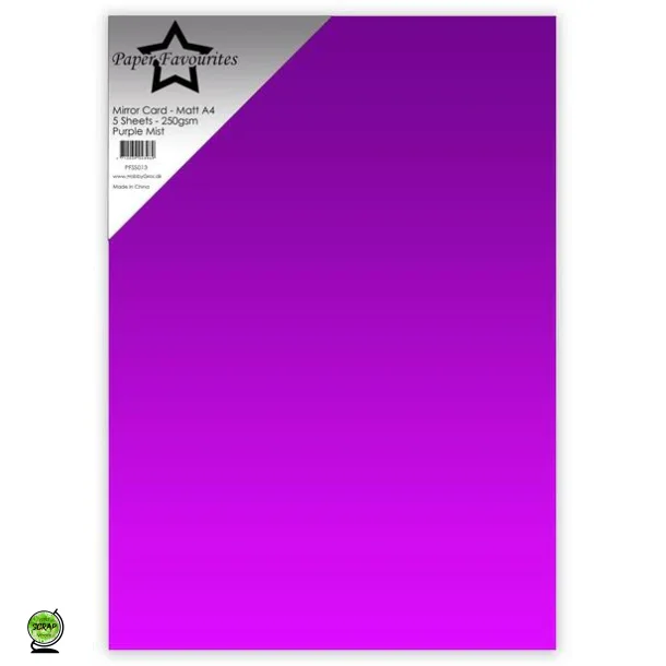 Paper Favourites PFSS013 - Mirror A4 Purple Mist 250g 5 ark