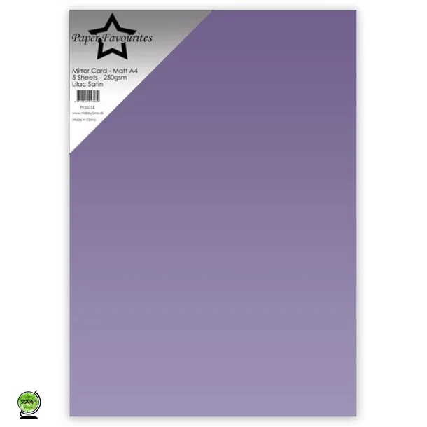 Paper Favourites PFSS014 - Mirror A4 Lilac Satin 250g 5 ark