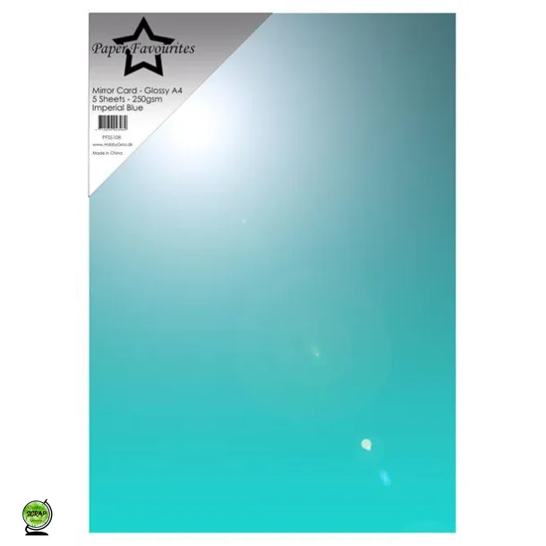 Paper Favourites PFSS108 - Mirror A4 Imperial Blue 250g 5 ark