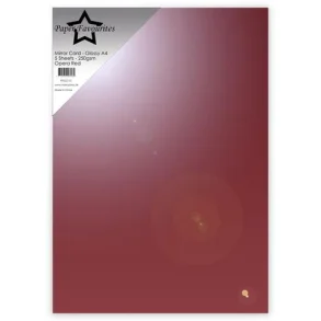 Paper Favourites PFSS110 - Mirror A4 Opera Red 250g 5 ark