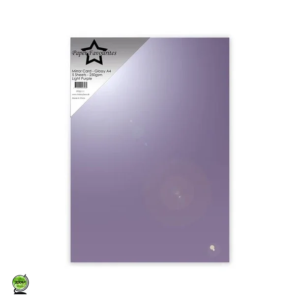 Paper Favourites PFSS111 - Mirror A4 Light Purple 250g 5 ark