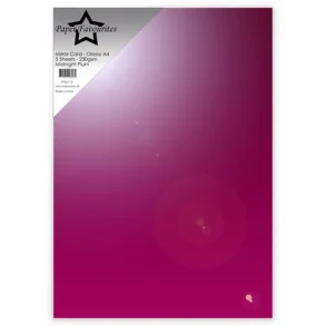 Paper Favourites PFSS112 - Mirror A4 Midnight Plum 250g 5 ark