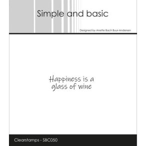 Simple and Basic SBC050 - stempel Happiness is a glass of wine